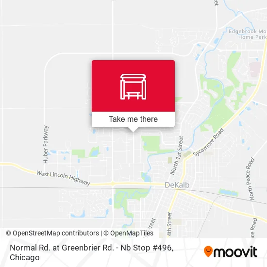 Normal Rd. at Greenbrier Rd. - Nb Stop #496 map