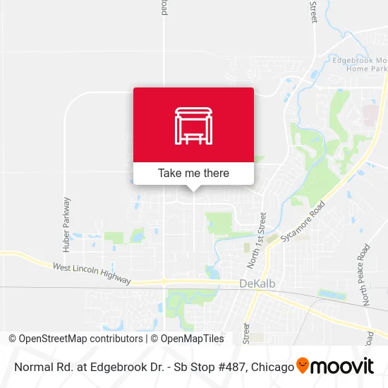 Normal Rd. at Edgebrook Dr. - Sb Stop #487 map
