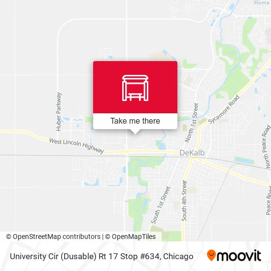 University Cir (Dusable) Rt 17 Stop #634 map