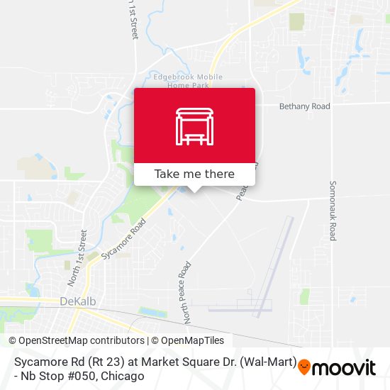 Sycamore Rd (Rt 23) at Market Square Dr. (Wal-Mart) - Nb Stop #050 map