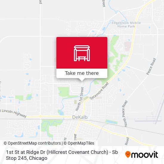 1st St at Ridge Dr (Hillcrest Covenant Church) - Sb Stop 245 map