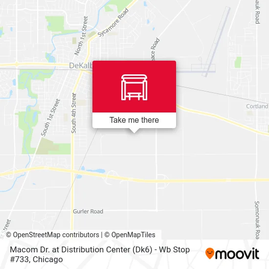 Macom Dr. at Distribution Center (Dk6) - Wb Stop #733 map