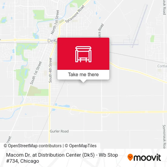 Macom Dr. at Distribution Center (Dk5) - Wb Stop #734 map