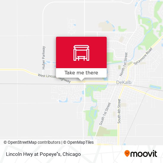 Lincoln Hwy at Popeye''s map
