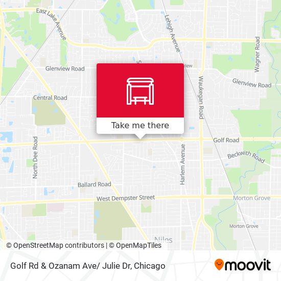Golf Rd & Ozanam Ave/ Julie Dr map