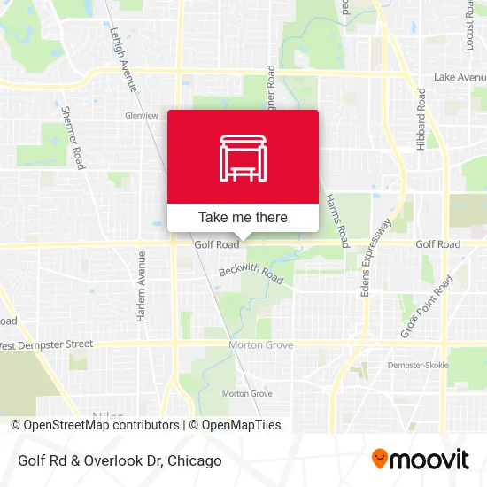 Golf Rd & Overlook Dr map