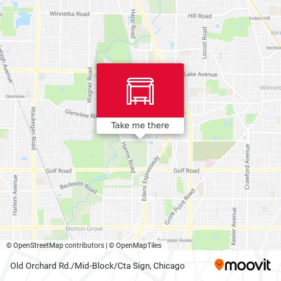 Old Orchard Rd. / Mid-Block / Cta Sign map