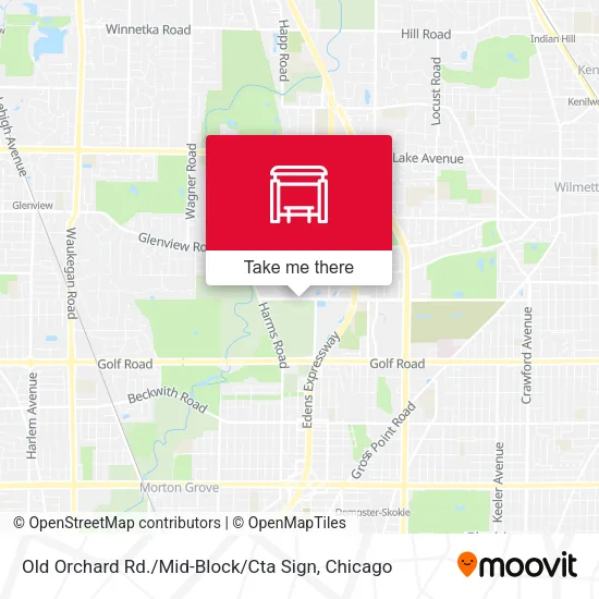 Old Orchard Rd. / Mid-Block / Cta Sign map
