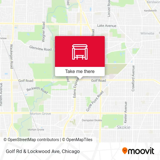 Golf Rd & Lockwood Ave map