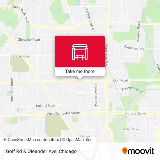 Golf Rd & Oleander Ave map