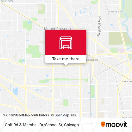 Golf Rd & Marshall Dr / School St map