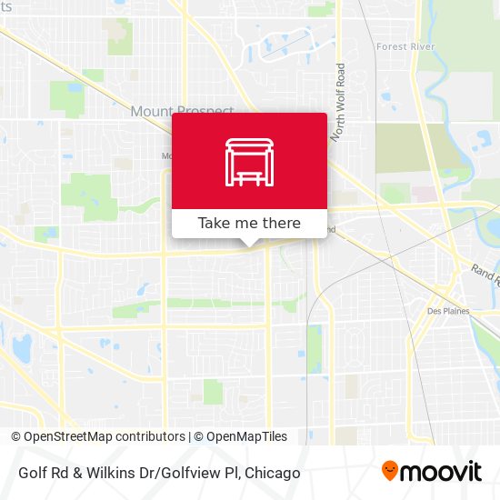 Golf Rd & Wilkins Dr / Golfview Pl map