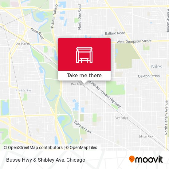 Busse Hwy & Shibley Ave map