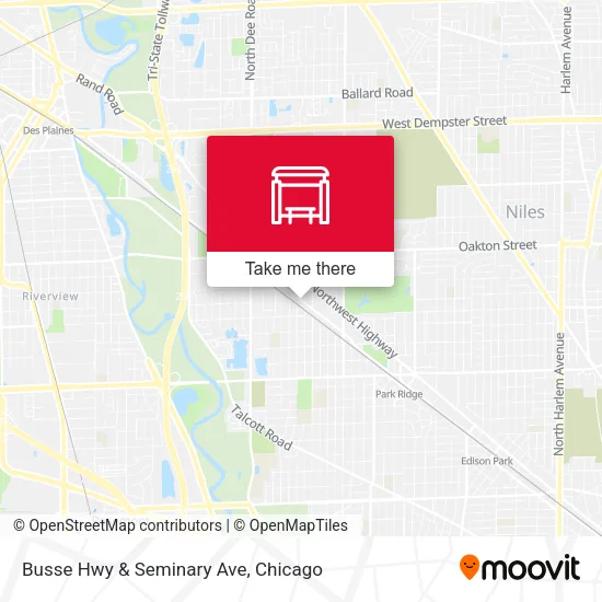 Busse Hwy & Seminary Ave map