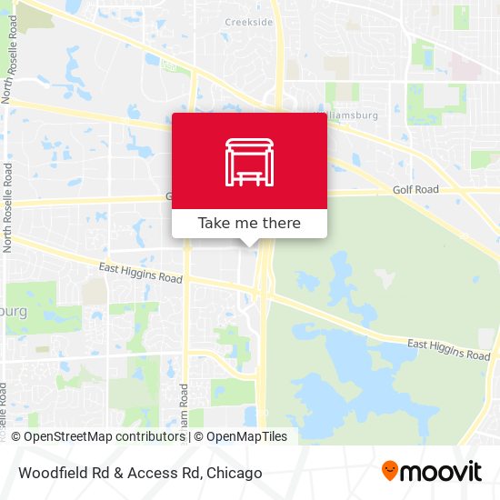 Woodfield Rd & Access Rd map