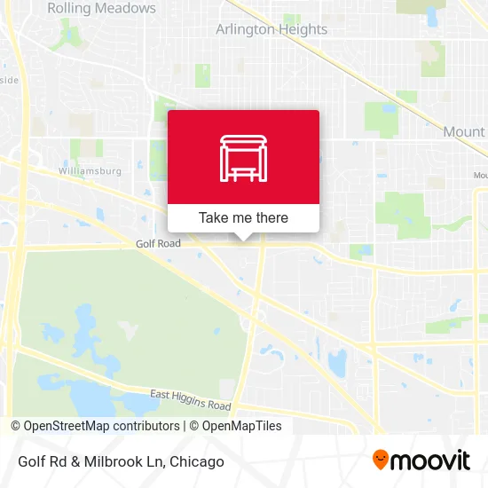Golf Rd & Milbrook Ln map