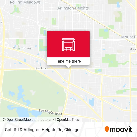 Golf Rd & Arlington Heights Rd map