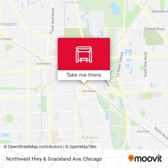 Northwest Hwy & Graceland Ave map