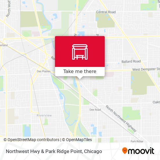 Northwest Hwy & Park Ridge Point map