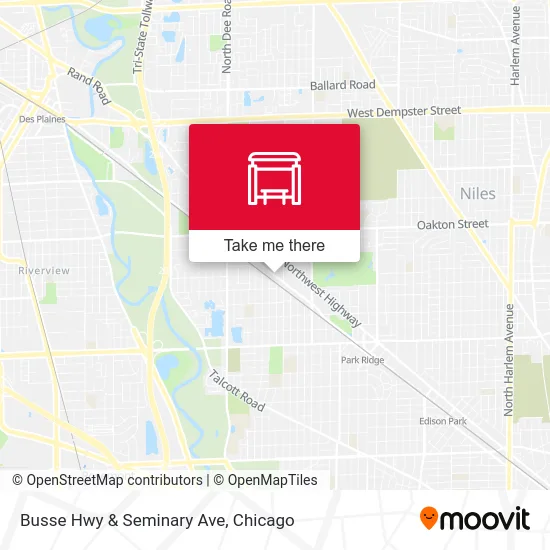 Busse Hwy & Seminary Ave map