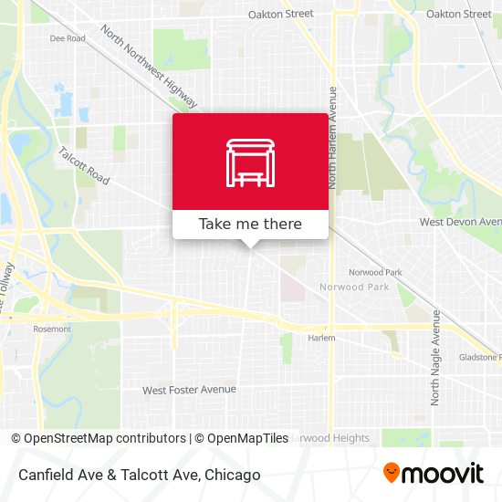 Canfield Ave & Talcott Ave map
