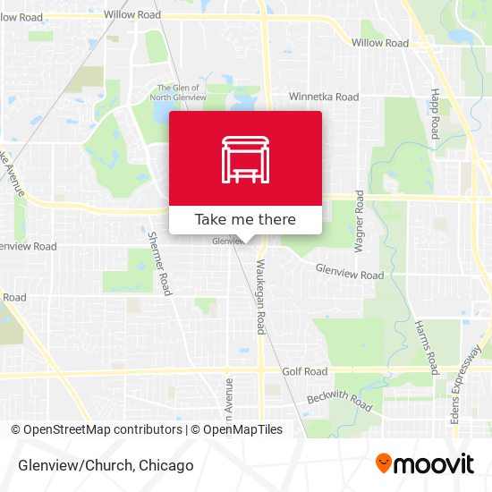 Glenview/Church map