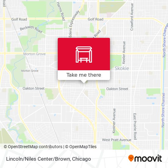 Lincoln/Niles Center/Brown map