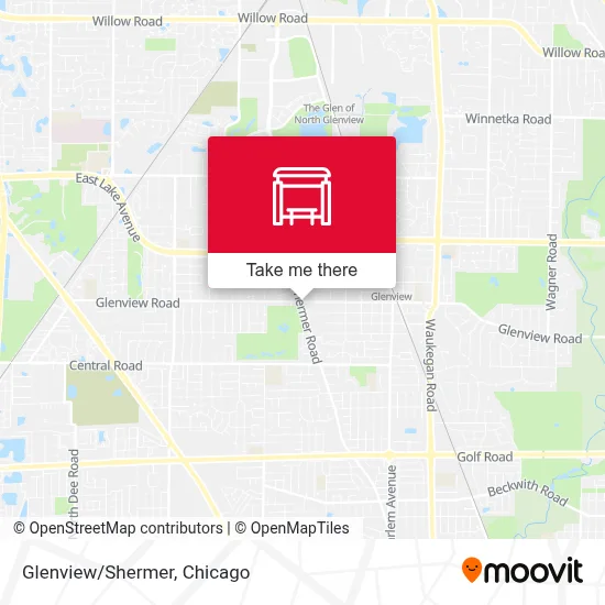 Glenview/Shermer map