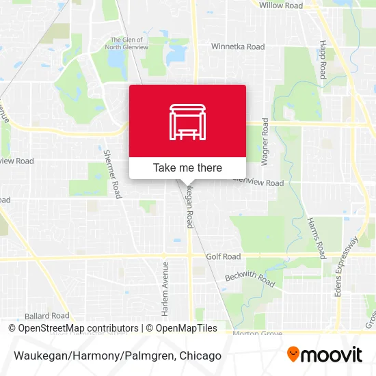 Waukegan/Harmony/Palmgren map