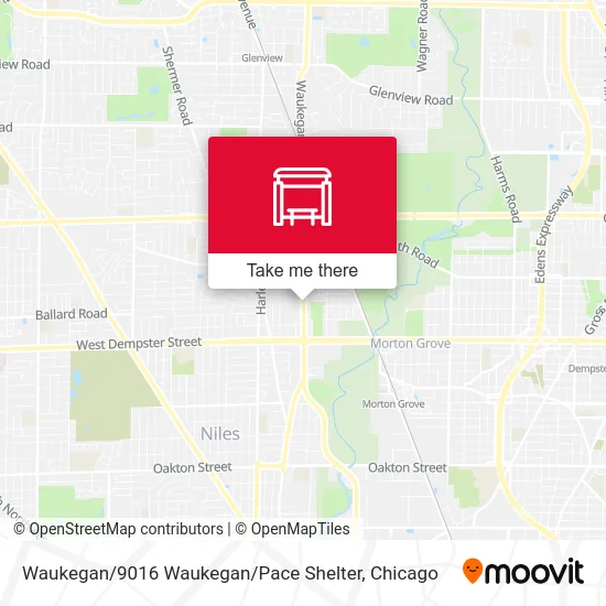 Waukegan / 9016 Waukegan / Pace Shelter map