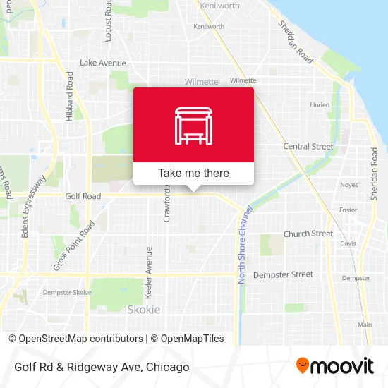 Golf Rd & Ridgeway Ave map