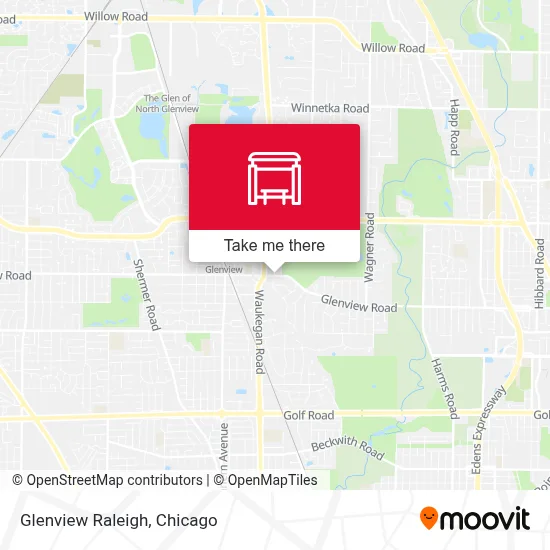 Glenview Raleigh map