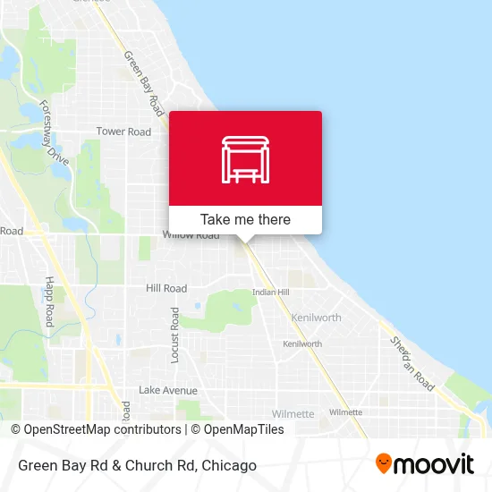 Green Bay Rd & Church Rd map