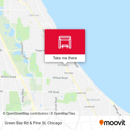 Green Bay Rd & Pine St map