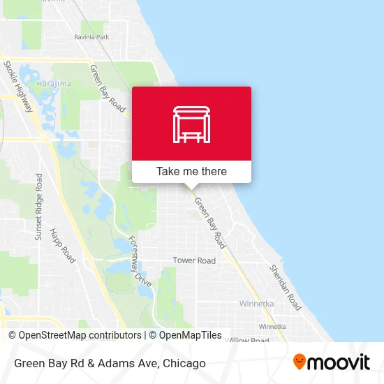 Green Bay Rd & Adams Ave map