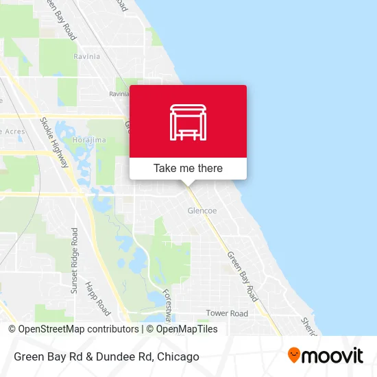 Green Bay Rd & Dundee Rd map