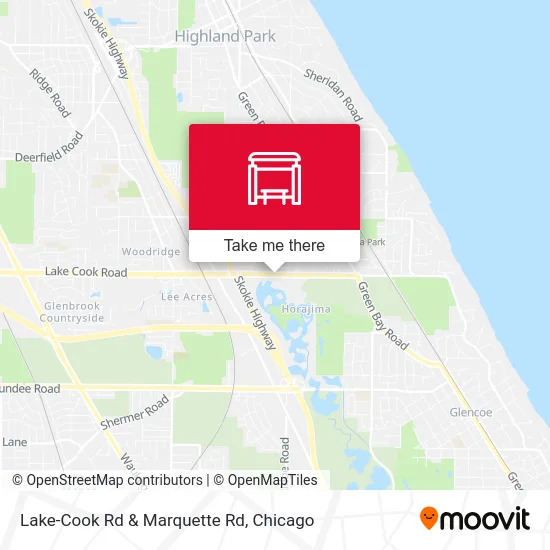 Lake-Cook Rd & Marquette Rd map