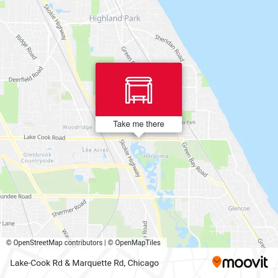Lake-Cook Rd & Marquette Rd map
