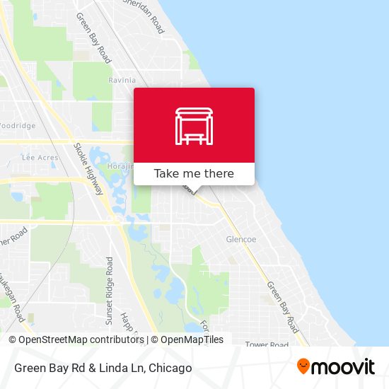 Mapa de Green Bay Rd & Linda Ln