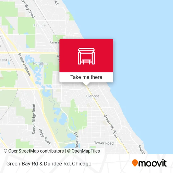 Green Bay Rd & Dundee Rd map