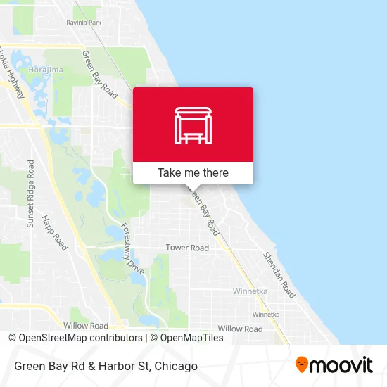 Green Bay Rd & Harbor St map