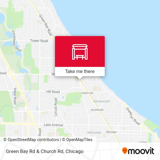 Green Bay Rd & Church Rd map