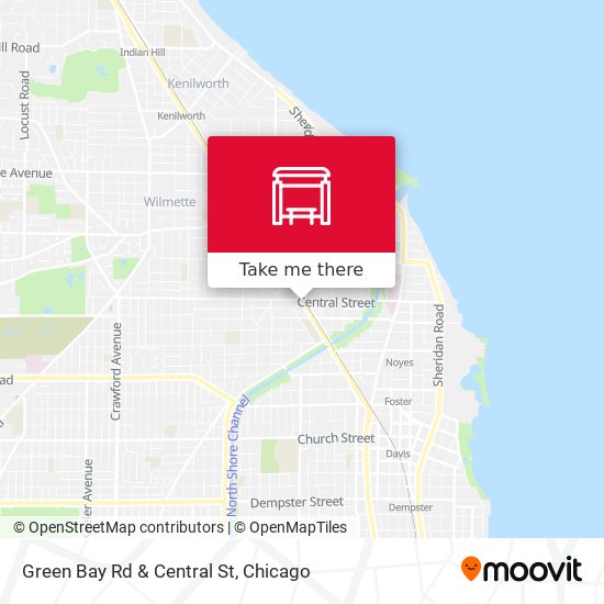 Green Bay Rd & Central St map