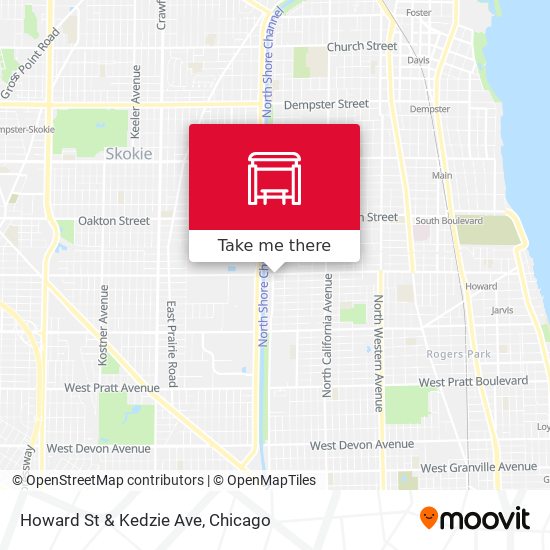 Howard St & Kedzie Ave map