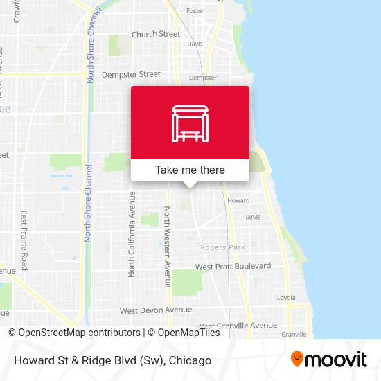 Howard St & Ridge Blvd (Sw) map