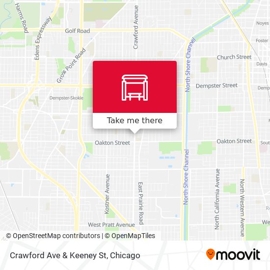 Crawford Ave & Keeney St map