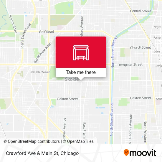 Crawford Ave & Main St map