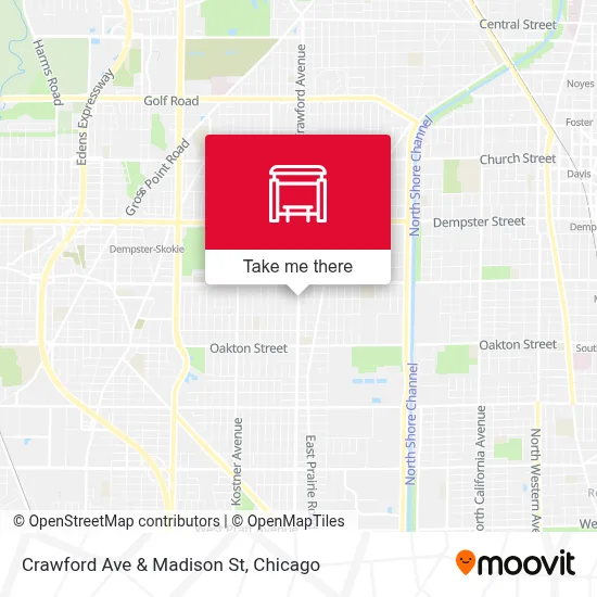 Crawford Ave & Madison St map