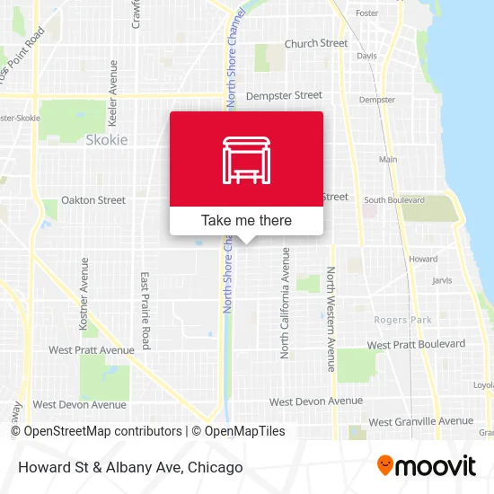 Howard St & Albany Ave map