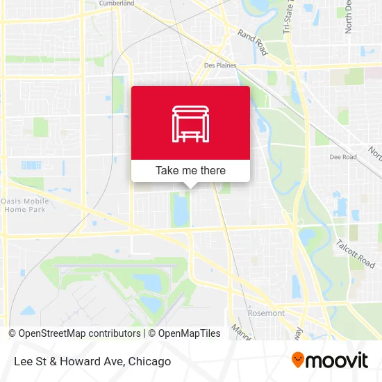Lee St & Howard Ave map